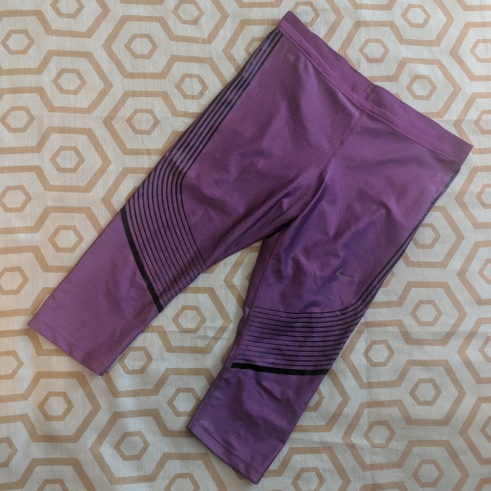 Nike Dri-Fit Purple Running Capri Leggings